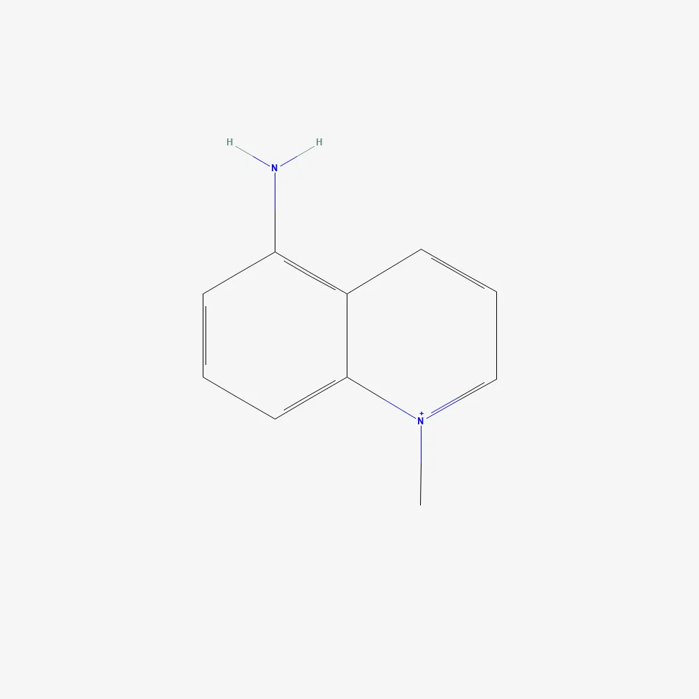 2D chemical structure of 5-Amino-1MQ, C10H11N2+