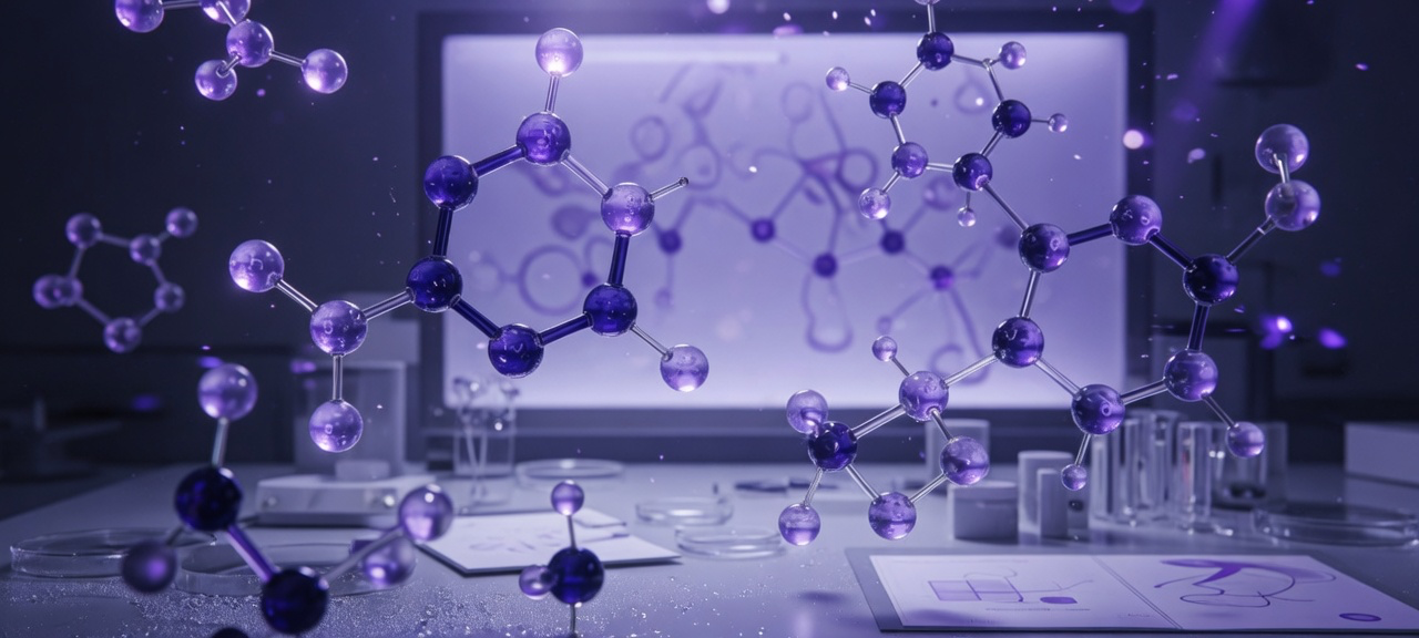 Abstract research molecular lighting