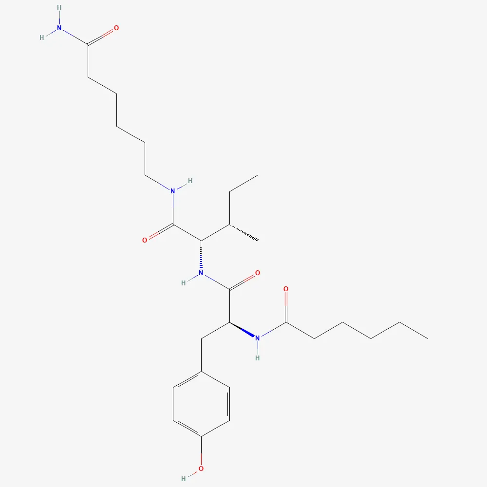 2D chemical structure of Dihexa, C27H44N4O5