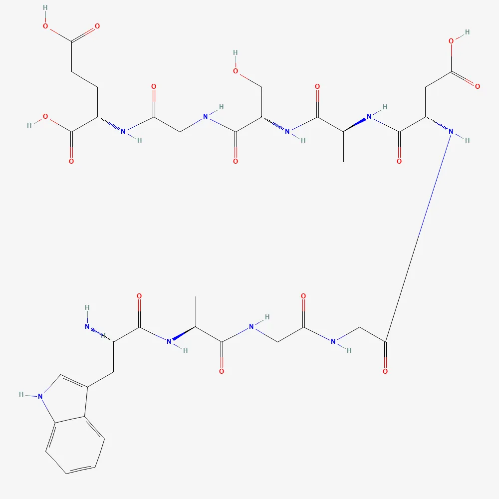 2D chemical structure of DSIP, C35H48N10O15