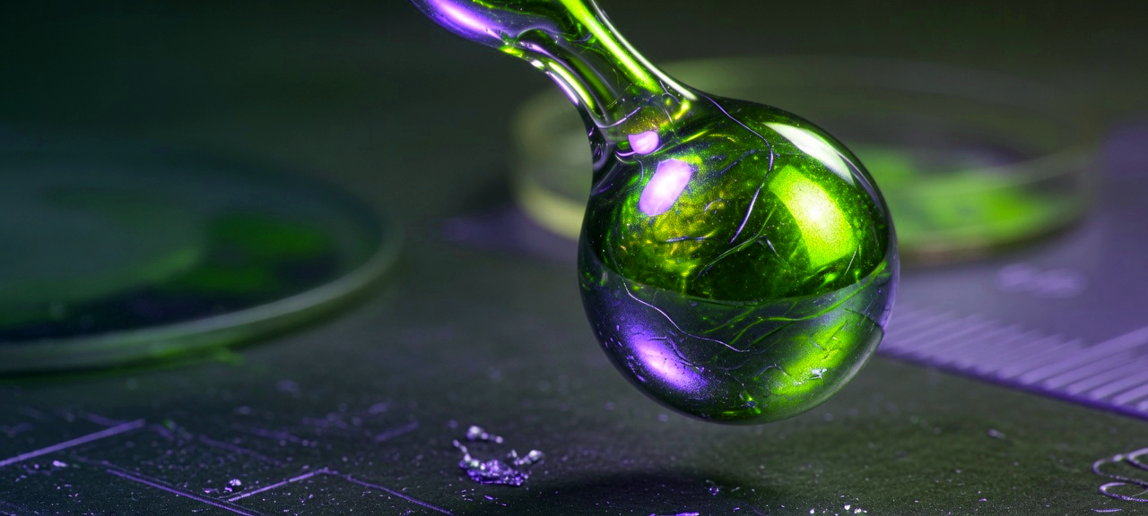 Fresh mint serum wave skincare science abstract