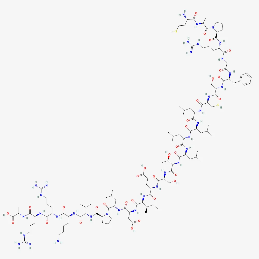 2D chemical structure of Humanin, C119H204N34O32S2
