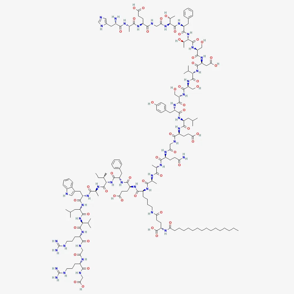 2D chemical structure of Victoza, C172H265N43O51