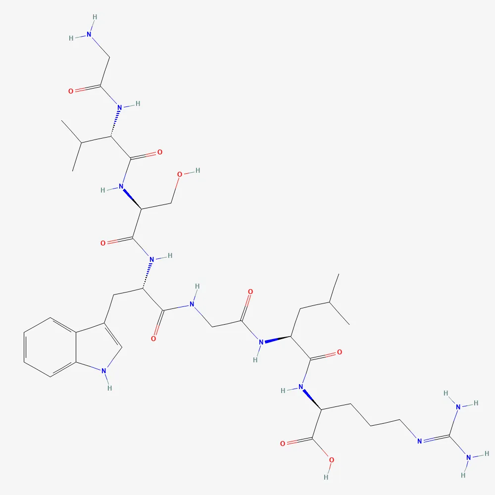 2D chemical structure of PE-22-28, C35H55N11O9