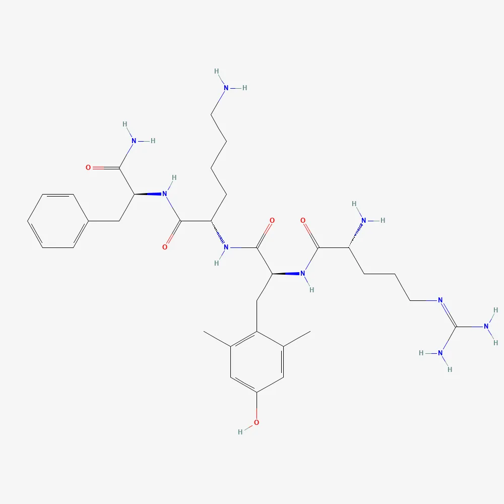 2D chemical structure of SS-31, C32H49N9O5