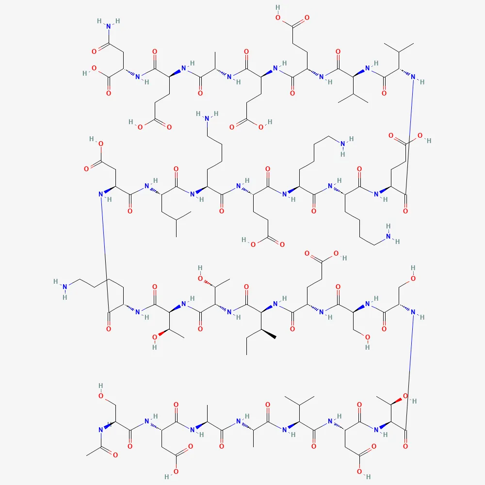 2D chemical structure of Thymosin alpha-1, C129H215N33O55